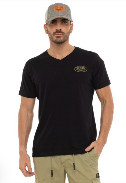 T-shirt Homme Von Dutch Kustom Garage Noir | Un Barbu et Une Blonde