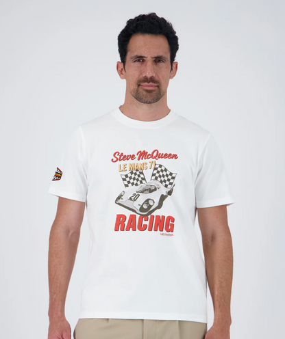 T-shirt Steve McQueen Racing 1971 Blanc – Porsche 917