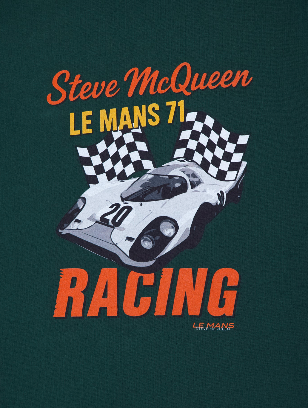 T-shirt Steve McQueen Racing 1971 Vert – Porsche 917