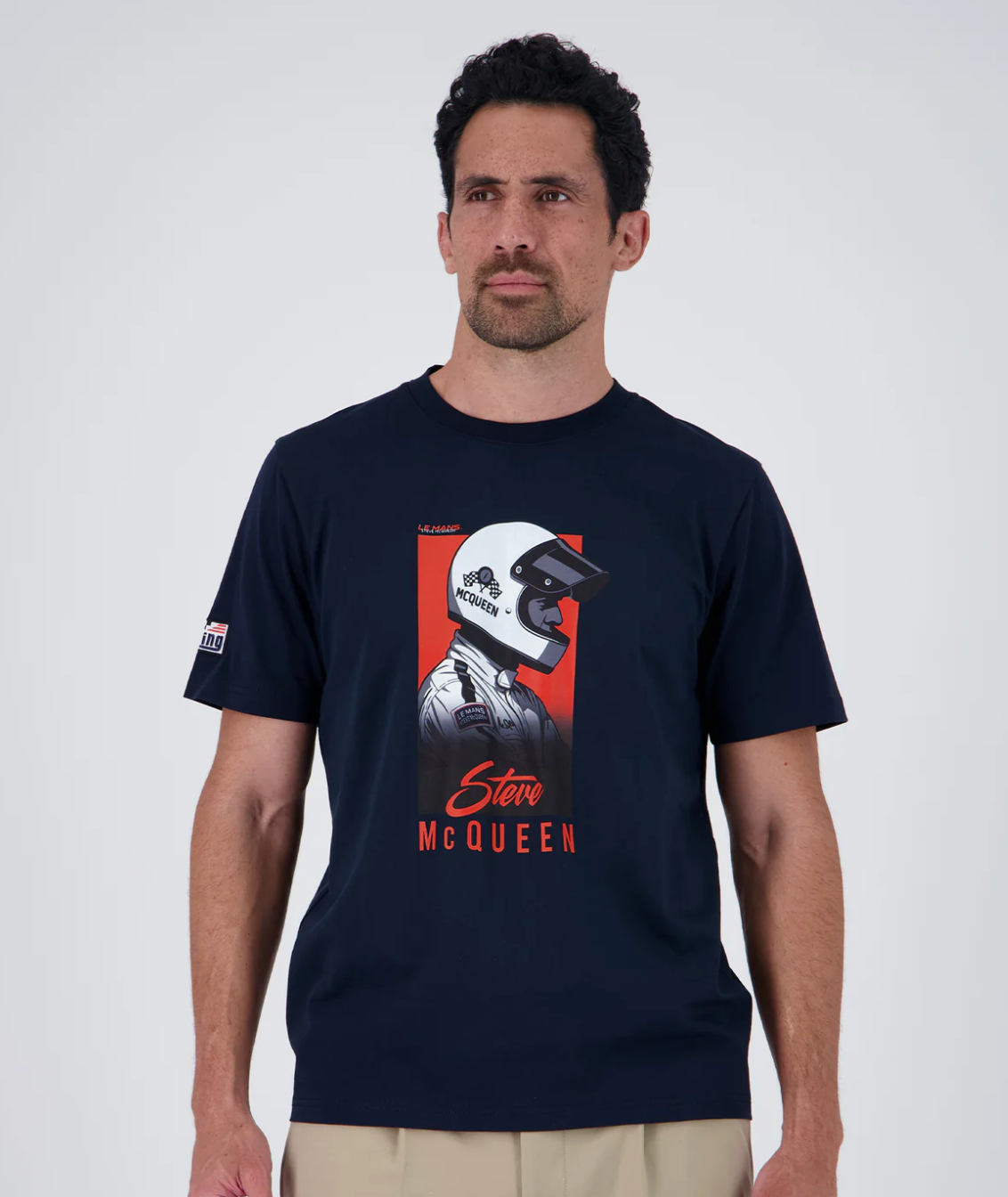 T-shirt Steve McQueen Navy – Casque Racing