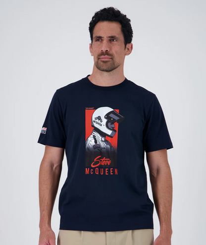 T-shirt Steve McQueen Navy – Casque Racing