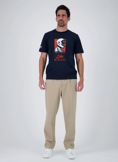 T-shirt Steve McQueen Navy – Casque Racing