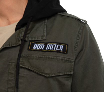 Veste Homme Von Dutch Salt Lake – Kaki avec Capuche amovible