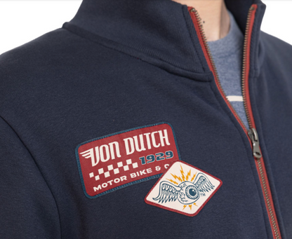 Veste zippée Homme Von Dutch Motor Bike – Navy