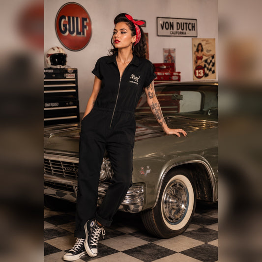 Combinaison femme Von Dutch Tigre Palmier noire