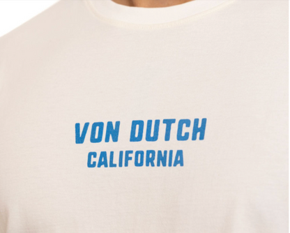 T-shirt Homme Von Dutch This Is California – Écru