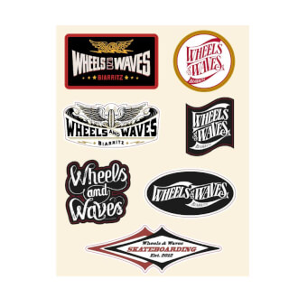 Wheels & Waves Planche de stickers du Wheels & Waves