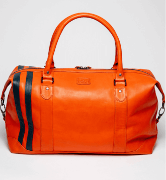 Sac week-end cuir 24h Le Mans orange Baggagerie
