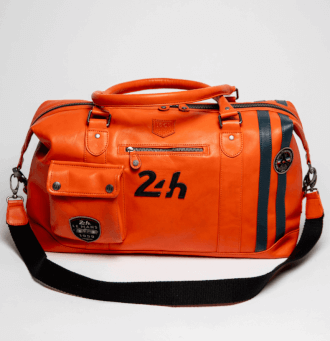 Sac week-end cuir 24h Le Mans orange Baggagerie