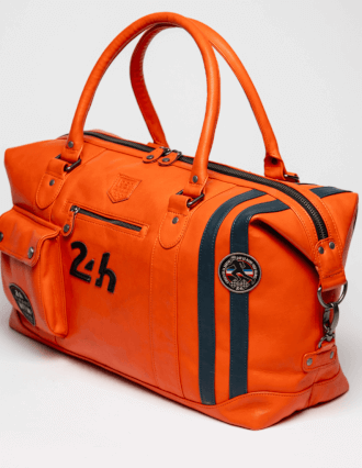 Sac week-end cuir 24h Le Mans orange Baggagerie