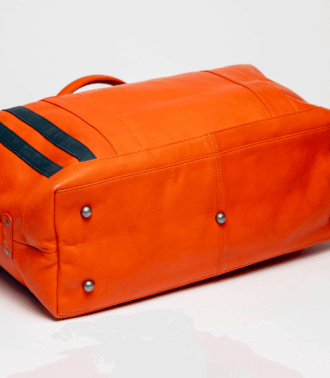 Sac week-end cuir 24h Le Mans orange Baggagerie