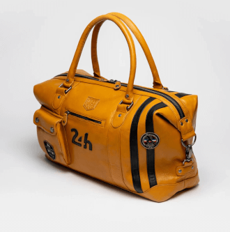 Sac week-end en cuir 24h Le Mans jaune Baggagerie