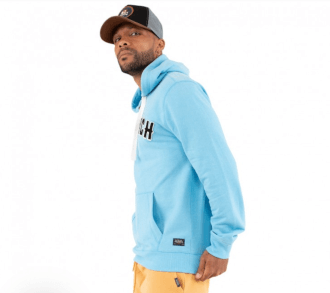 Sweat à capuche turquoise VON DUTCH Braderie 