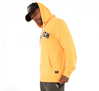Sweat à capuche VON DUTCH jaune Braderie 