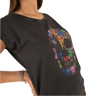 T-shirt femme Von Dutch SKULL COLOR Vêtements
