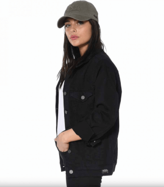 Veste en jean noir Von Dutch HERE COMES Braderie 